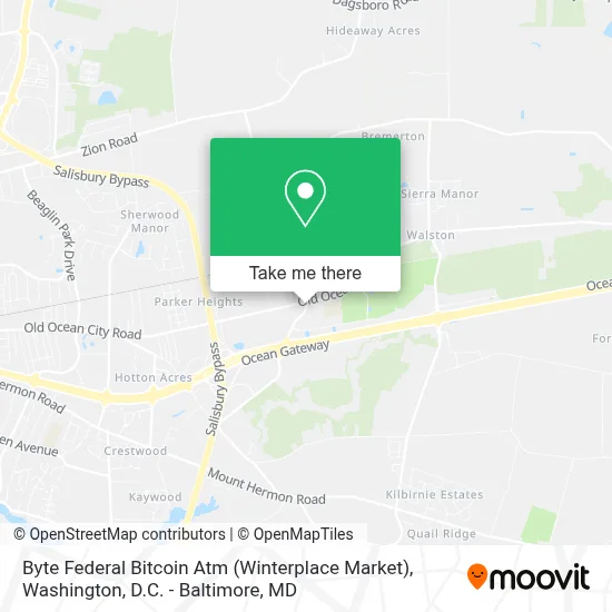 Byte Federal Bitcoin Atm (Winterplace Market) map