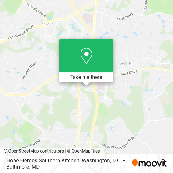 Hope Heroes Southern Kitchen map