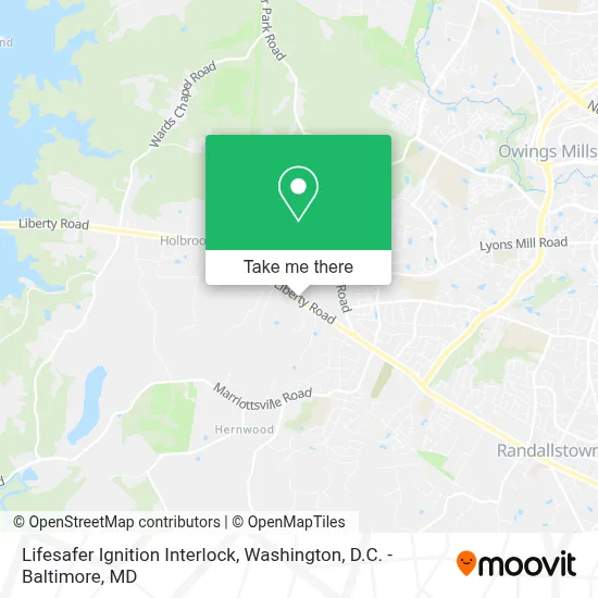 Lifesafer Ignition Interlock map