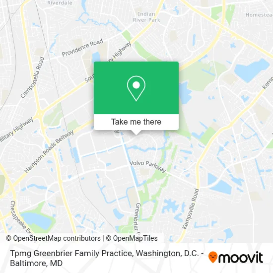 Tpmg Greenbrier Family Practice map