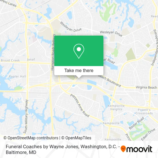 Funeral Coaches by Wayne Jones map