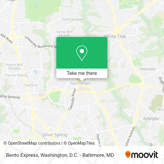 Bento Express map