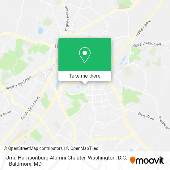 Jmu Harrisonburg Alumni Chapter map