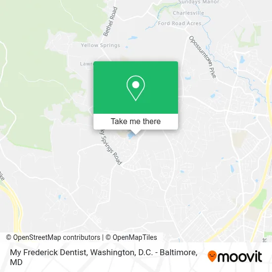 My Frederick Dentist map