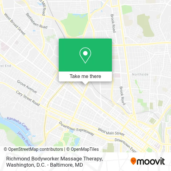 Richmond Bodyworker Massage Therapy map