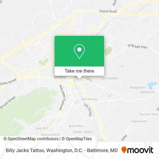 Billy Jacks Tattoo map