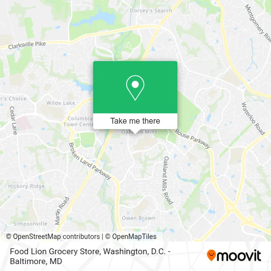 Food Lion Grocery Store map