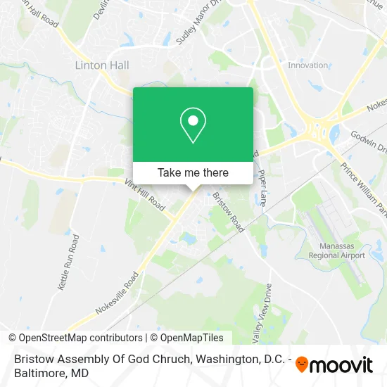 Bristow Assembly Of God Chruch map