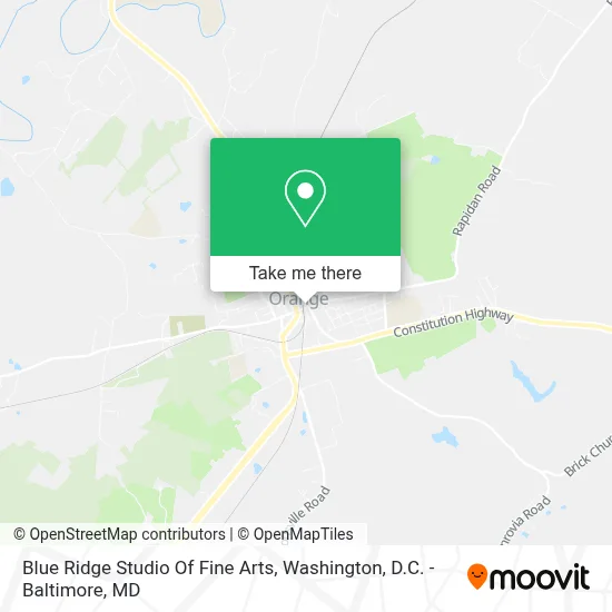 Blue Ridge Studio Of Fine Arts map
