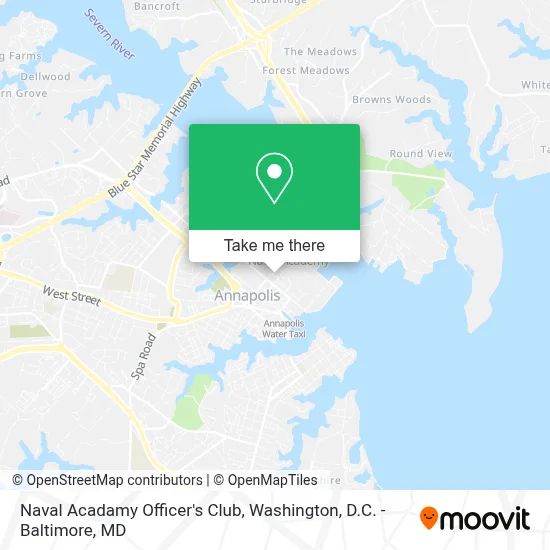 Naval Acadamy Officer's Club map