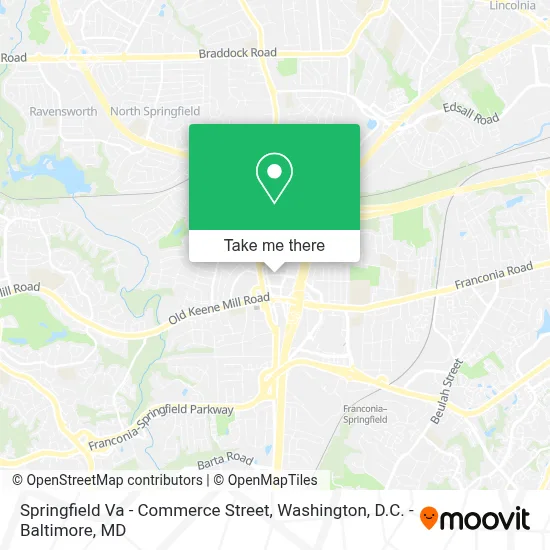 Springfield Va - Commerce Street map