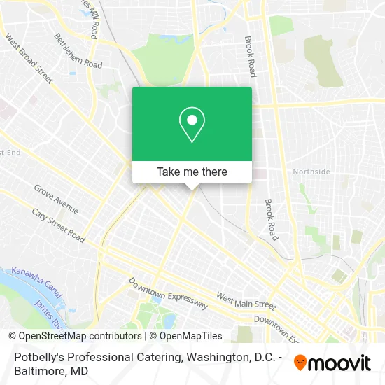 Potbelly's Professional Catering map