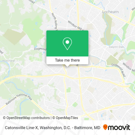 Catonsville Line-X map