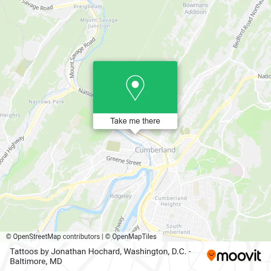 Tattoos by Jonathan Hochard map