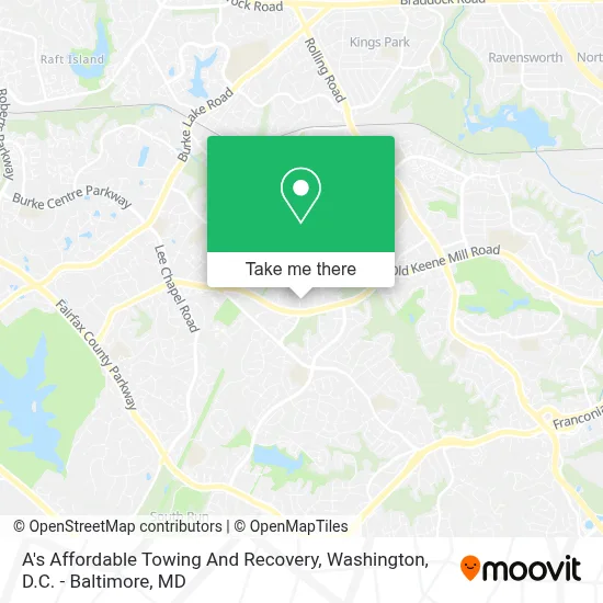 A's Affordable Towing And Recovery map