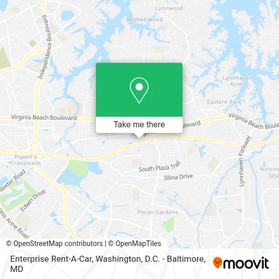 Enterprise Rent-A-Car map