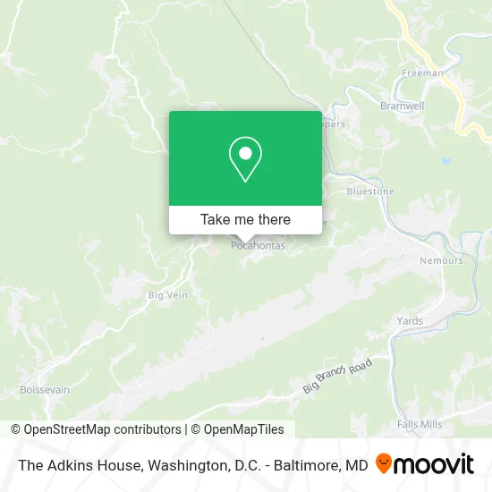 The Adkins House map