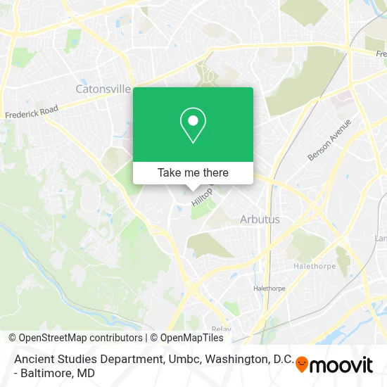 Ancient Studies Department, Umbc map
