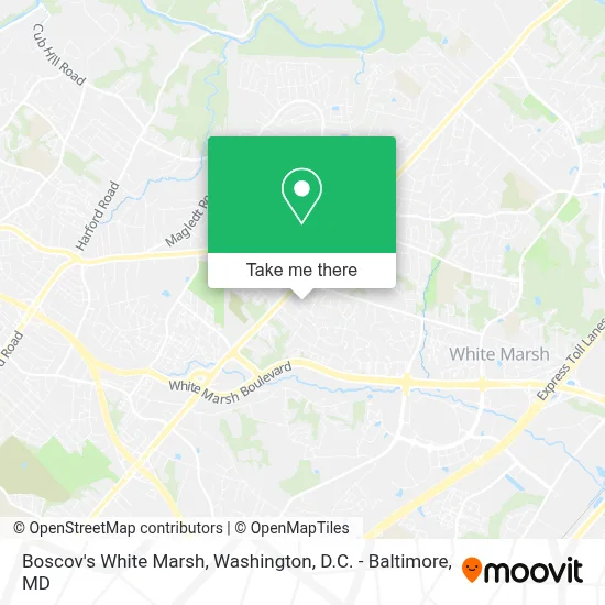 Boscov's White Marsh map