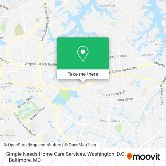 Simple Needs Home Care Services map