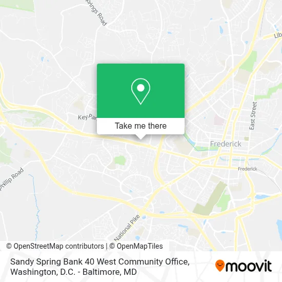 Sandy Spring Bank 40 West Community Office map