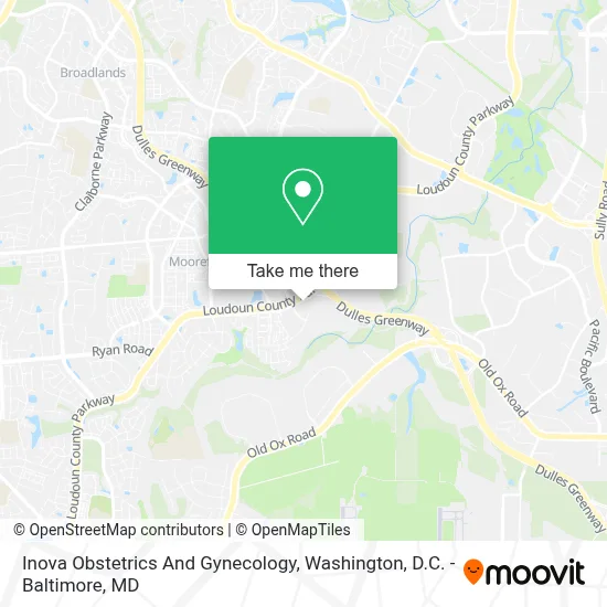 Inova Obstetrics And Gynecology map