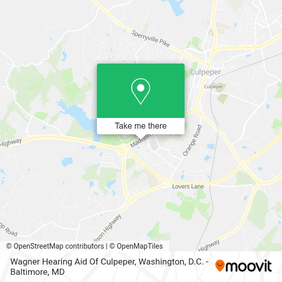 Wagner Hearing Aid Of Culpeper map