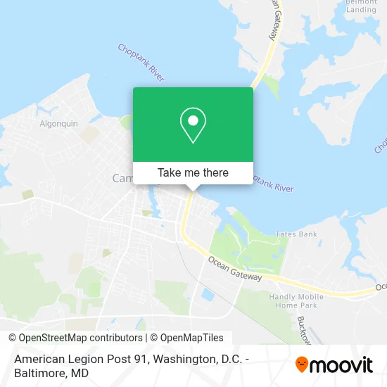 American Legion Post 91 map