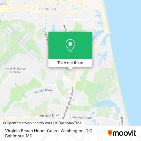 Virginia Beach Honor Guard map