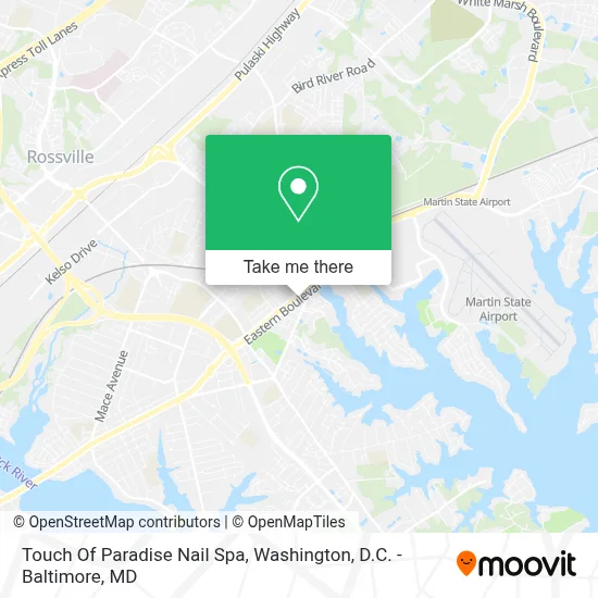 Touch Of Paradise Nail Spa map