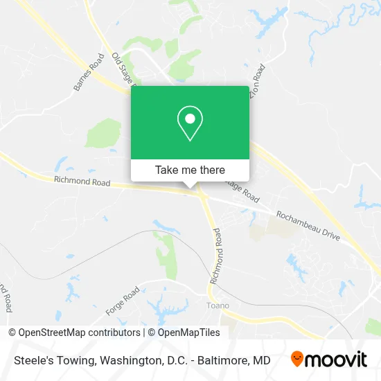 Steele's Towing map