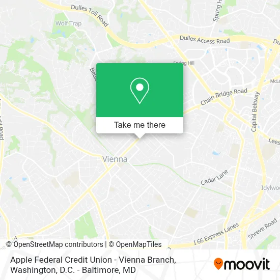 Apple Federal Credit Union - Vienna Branch map