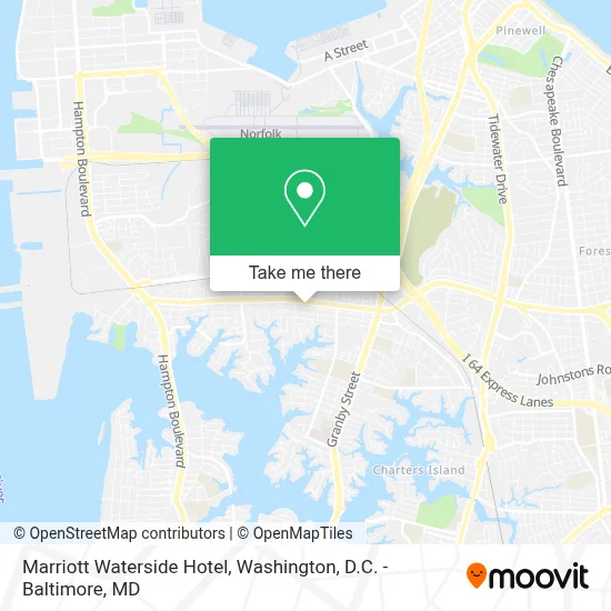 Marriott Waterside Hotel map