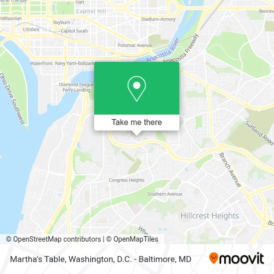 Martha's Table map