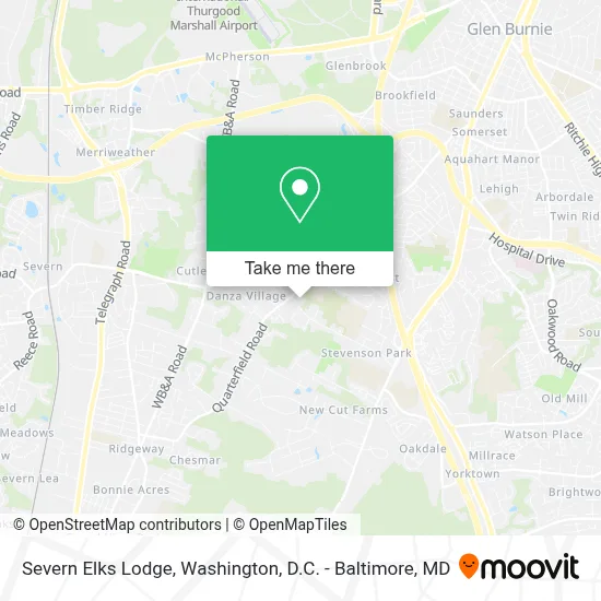 Severn Elks Lodge map