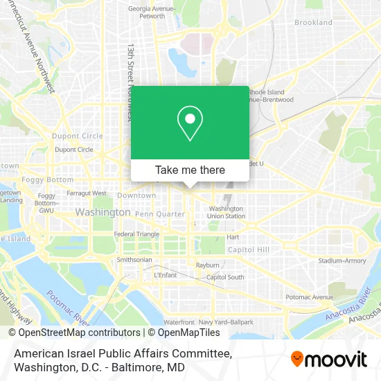 American Israel Public Affairs Committee map
