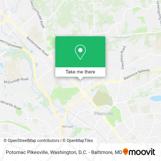 Potomac Pikesville map