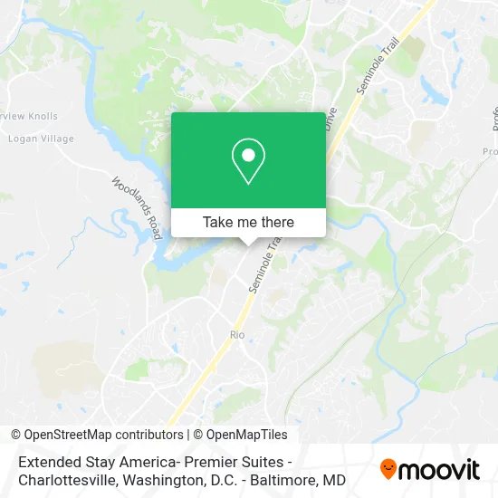 Extended Stay America- Premier Suites - Charlottesville map
