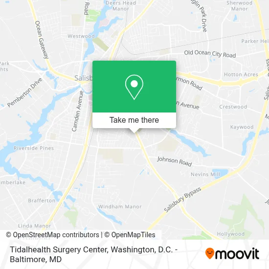 Tidalhealth Surgery Center map