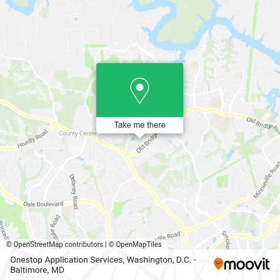 Onestop Application Services map