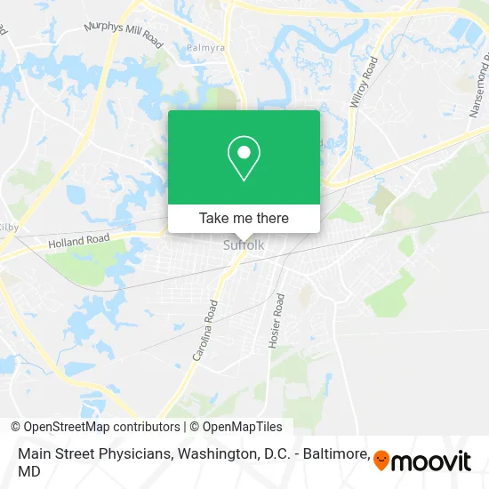 Main Street Physicians map
