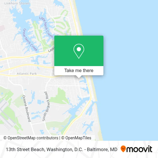 13th Street Beach map