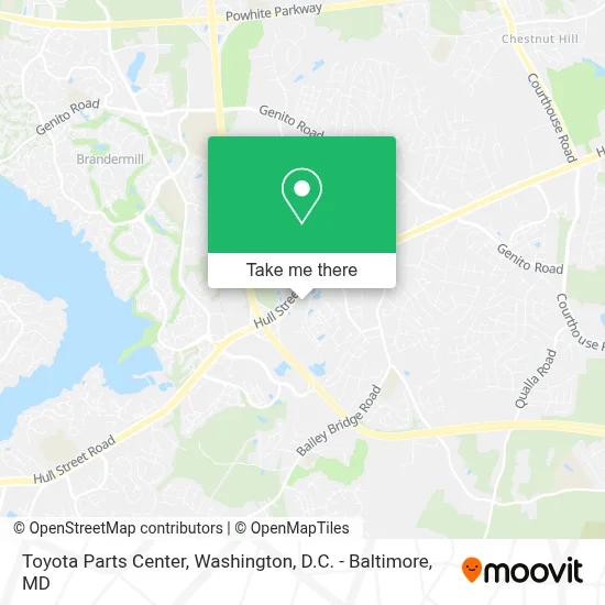 Toyota Parts Center map