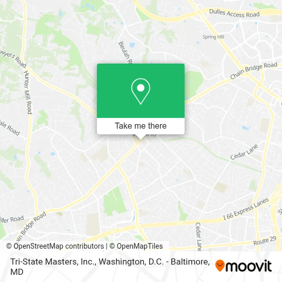 Tri-State Masters, Inc. map