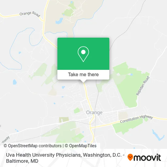 Uva Health University Physicians map