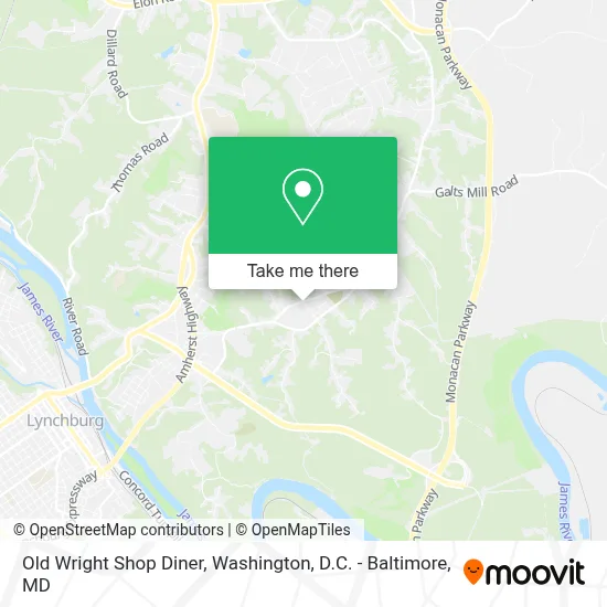 Old Wright Shop Diner map