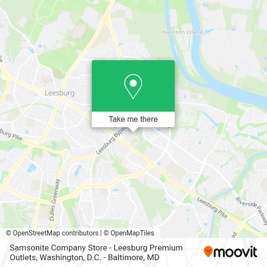 Samsonite Company Store - Leesburg Premium Outlets map