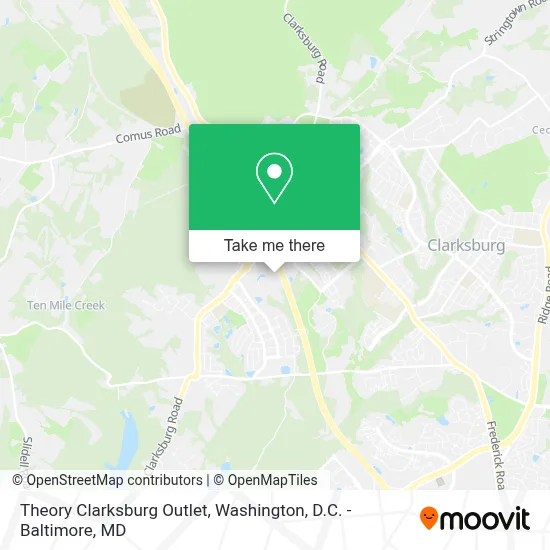 Theory Clarksburg Outlet map