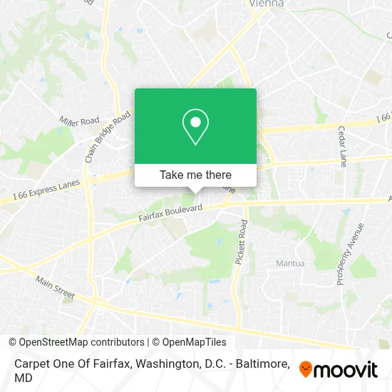 Carpet One Of Fairfax map