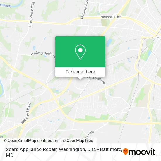 Sears Appliance Repair map